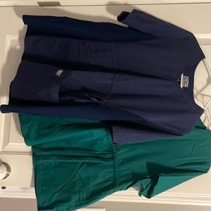 Bundle 2 Cherokee workwear premium core stretch maternity scrub tops size L